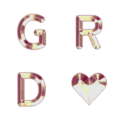 Retro Iridescent Letter Emoji 25