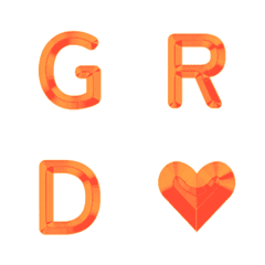 復古炫彩亮眼字母表情貼 21