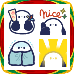 年末年始や冬に使いやすいシマエナガ絵文字