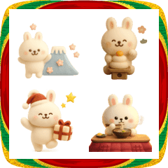 3Dうさぎさん◎絵文字 #2026(2)