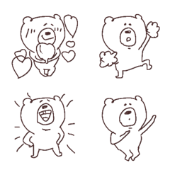 Thin, line drawing bear