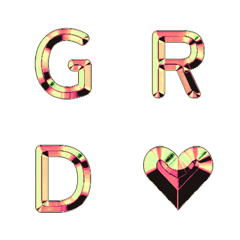 Retro Iridescent Letter Emoji 28