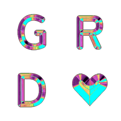 레트로 오로라 글자 34