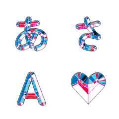 復古炫彩影分身動感字母 29