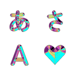 그림자 분신! 레트로 오로라 글자 34