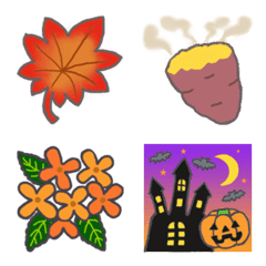 季節の絵文字　秋