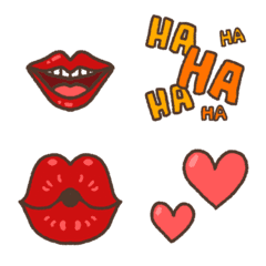 Emtinal lips emoji