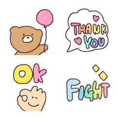 Cute cartoon emoji, animal