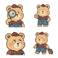 A cute bear with a backpack emoji