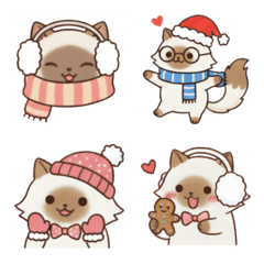 ねここさんの冬絵文字