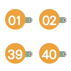 Cute Dot Number Sticker