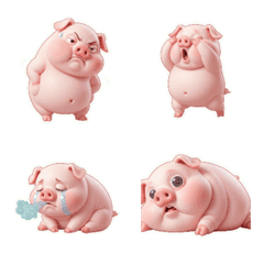 はい、おとぼけピンクのブタさんがすぐに行