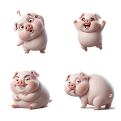 O Porco Rosa Faminto e Desligado Pronto