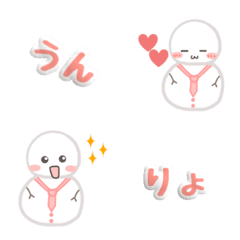 Pink-tie snowman [Mopinon] emoji