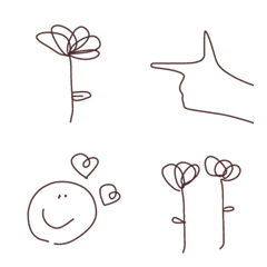 Cute and stylish, hand signs, flowers