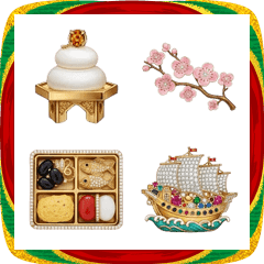 大人エレガントなあけおめ絵文字