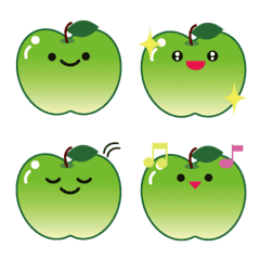 【GREEN】青りんごの絵文字【APPLE】