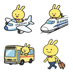 幸せの黄色いウサギ～旅行絵文字～