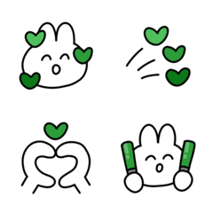 緑推しのうさぎ絵文字