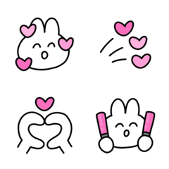 ピンク推しのうさぎ絵文字