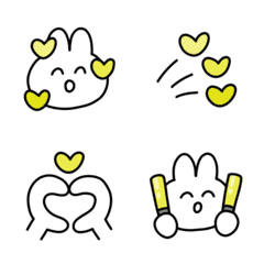 黄色推しのうさぎ絵文字