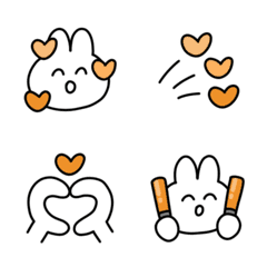オレンジ推しのうさぎ絵文字
