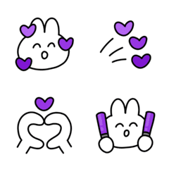 紫推しのうさぎ絵文字