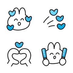水色推しのうさぎ絵文字