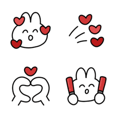 赤推しのうさぎ絵文字