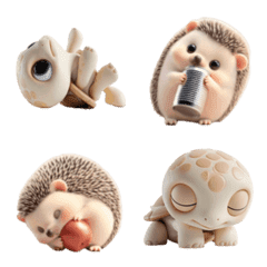 Healing Hedgehog & Tortoise Emojis2