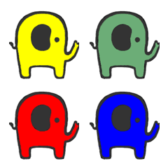 elephant no emoji colorful right