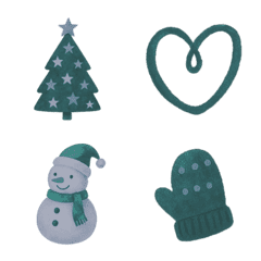 ลวดลายคริสต์มาสสุดน่ารัก(สีเขียวมิ้นต์)