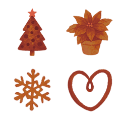 可愛聖誕節小圖案(巧克力色)