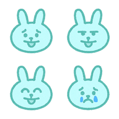 可愛的有趣小兔子(薄荷色)