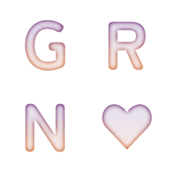 夢幻清新漸層彌散風字母表情貼 32