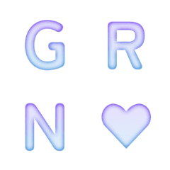 夢幻清新漸層彌散風字母表情貼 33