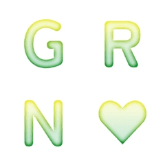 夢幻清新漸層彌散風字母表情貼 31