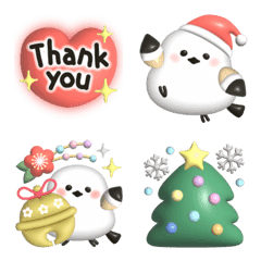 冬３D❤️リアクションシマエナガ