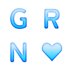 夢幻清新漸層彌散風字母表情貼 38