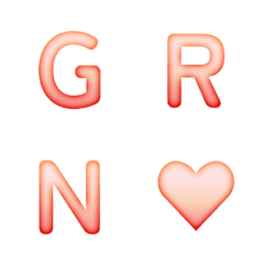 夢幻清新漸層彌散風字母表情貼 39