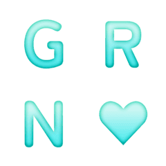 夢幻清新漸層彌散風字母表情貼 41