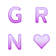 夢幻清新漸層彌散風字母表情貼 44