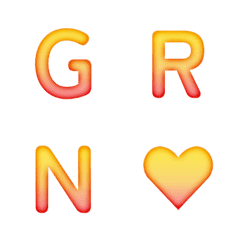 夢幻清新漸層彌散風字母表情貼 45