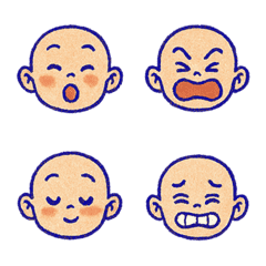 可愛小沙彌每天的日常情緒(深藍色)