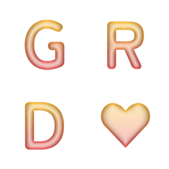 グラデネオン☆鮮やかデコ文字 45