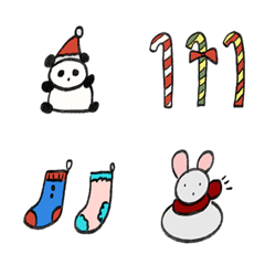 Hand Drawn Christmas and Winter Emojis