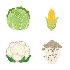 Cute Vegetable Emojis Fresh & Healthy