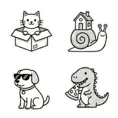 สติ๊กเกอร์ลายเส้นสุดป่วนสำหรับวันพังๆ S