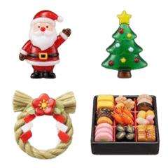 年末年始のガラス細工絵文字