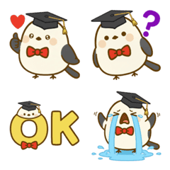 Cute Shimaenaga Emoji Set
